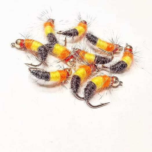 Мушка "Светофор" (пепельный/желтый/оранжевый).