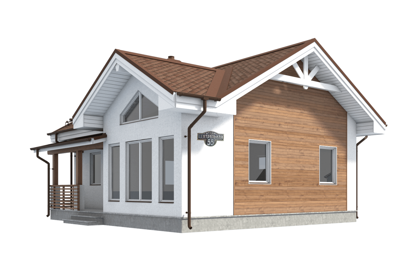 Дом с адресной табличкой из металла