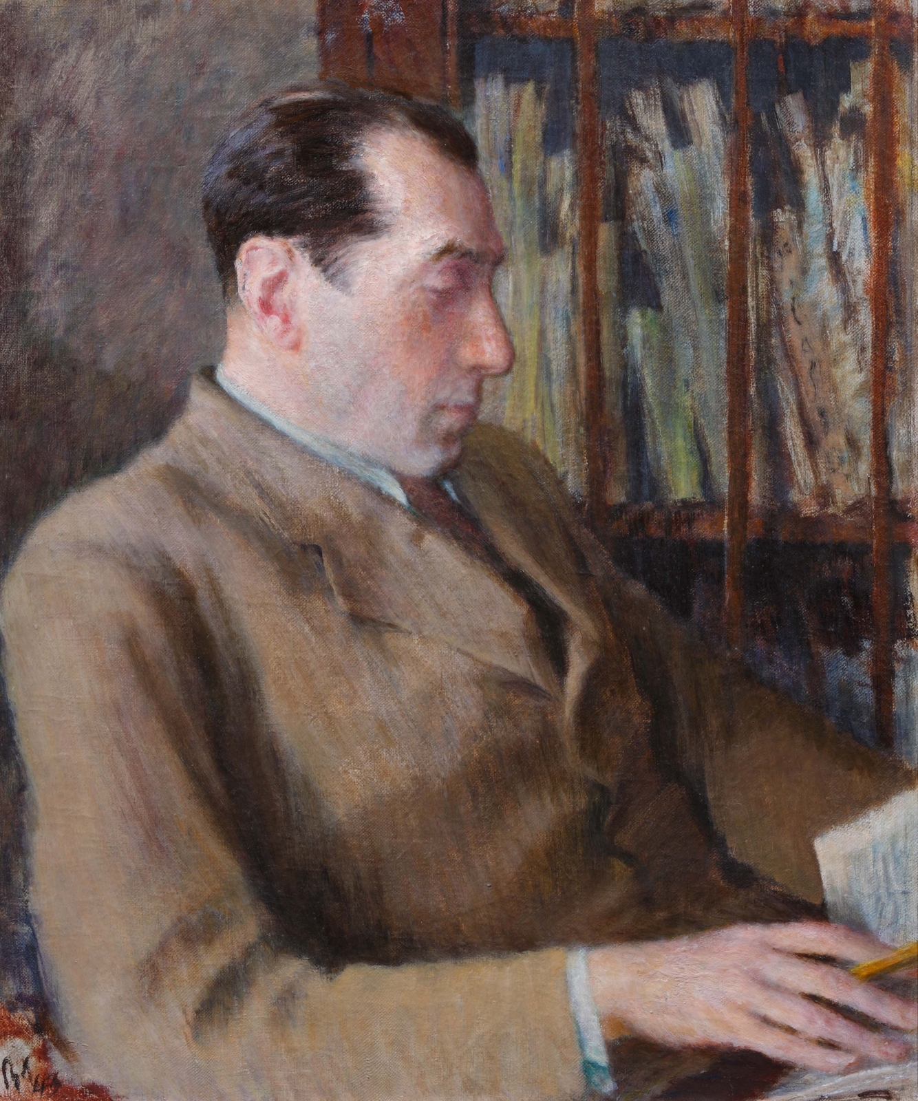 Портрет поэта Анатолия Мариенгофа. 1943