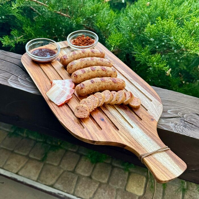 Колбаски с беконом