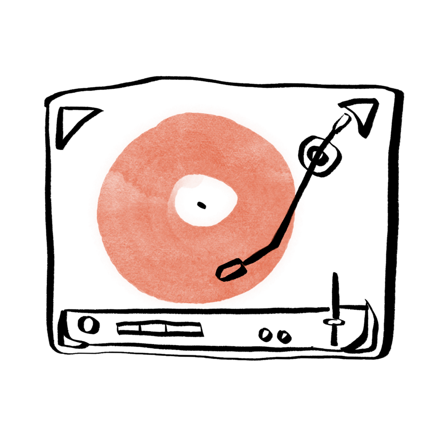 Illustration of a person looking through a magnifying glass