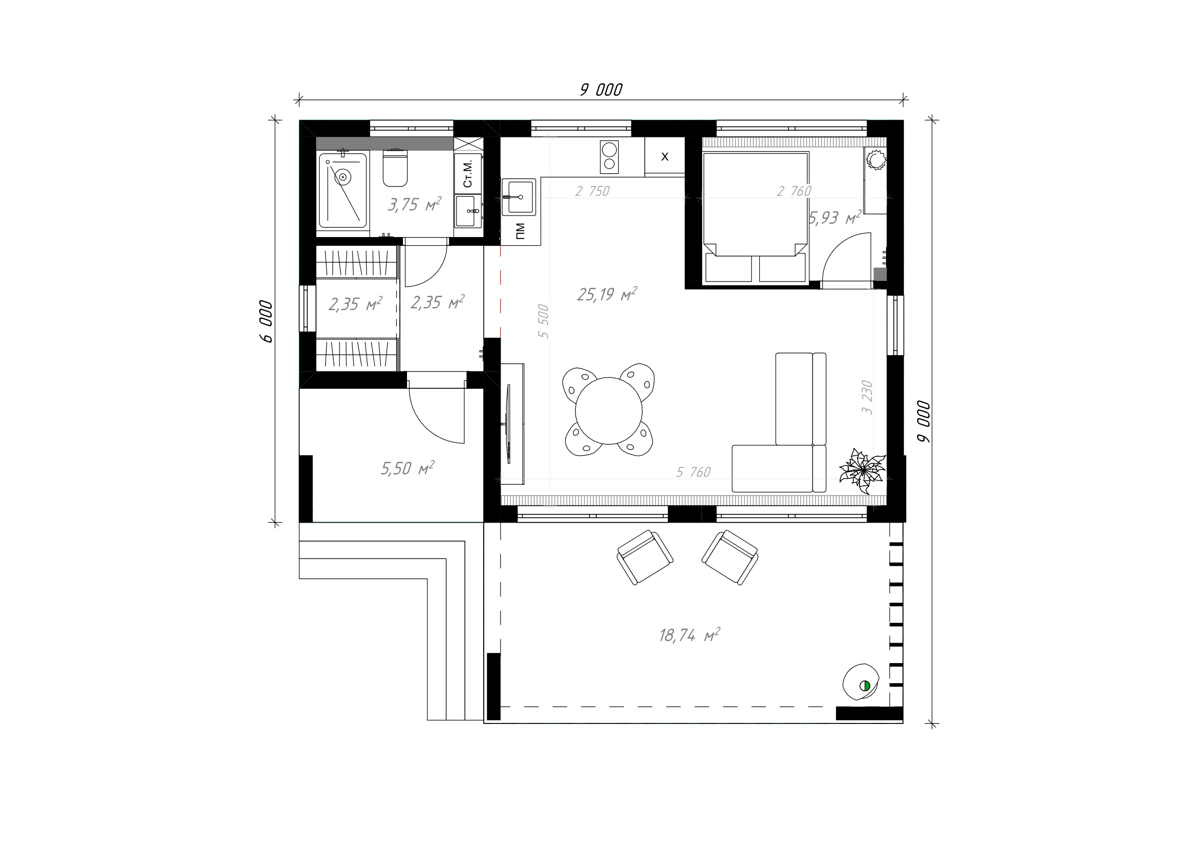 Лабинске модульный дом планировка