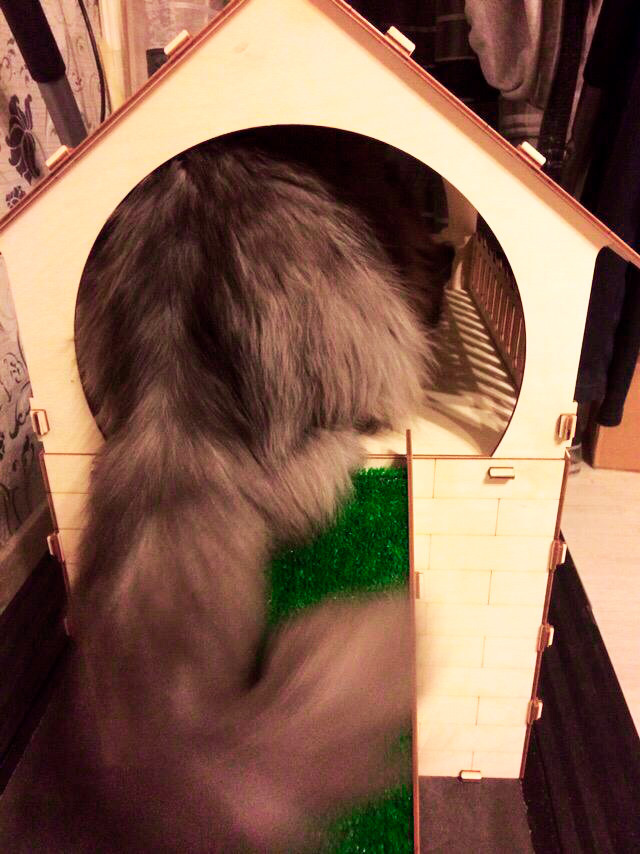 Кошкин дом из фанеры