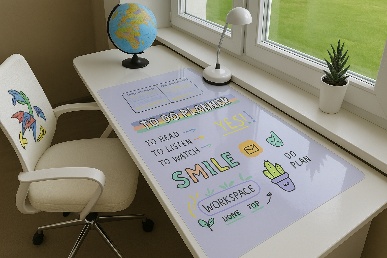 5 речей, які можна сховати під м’яке скло на робочому столі