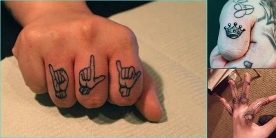 Татуировки звезд на пальцах