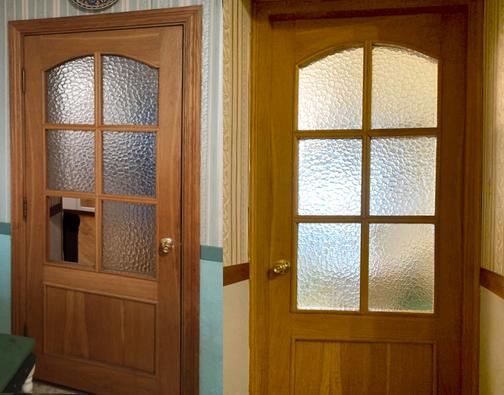 Срочная замена стекла в межкомнатной двери, вставка стекла в дверь