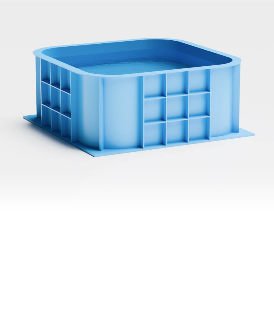 Чаша для разведения рыб из полипропилена