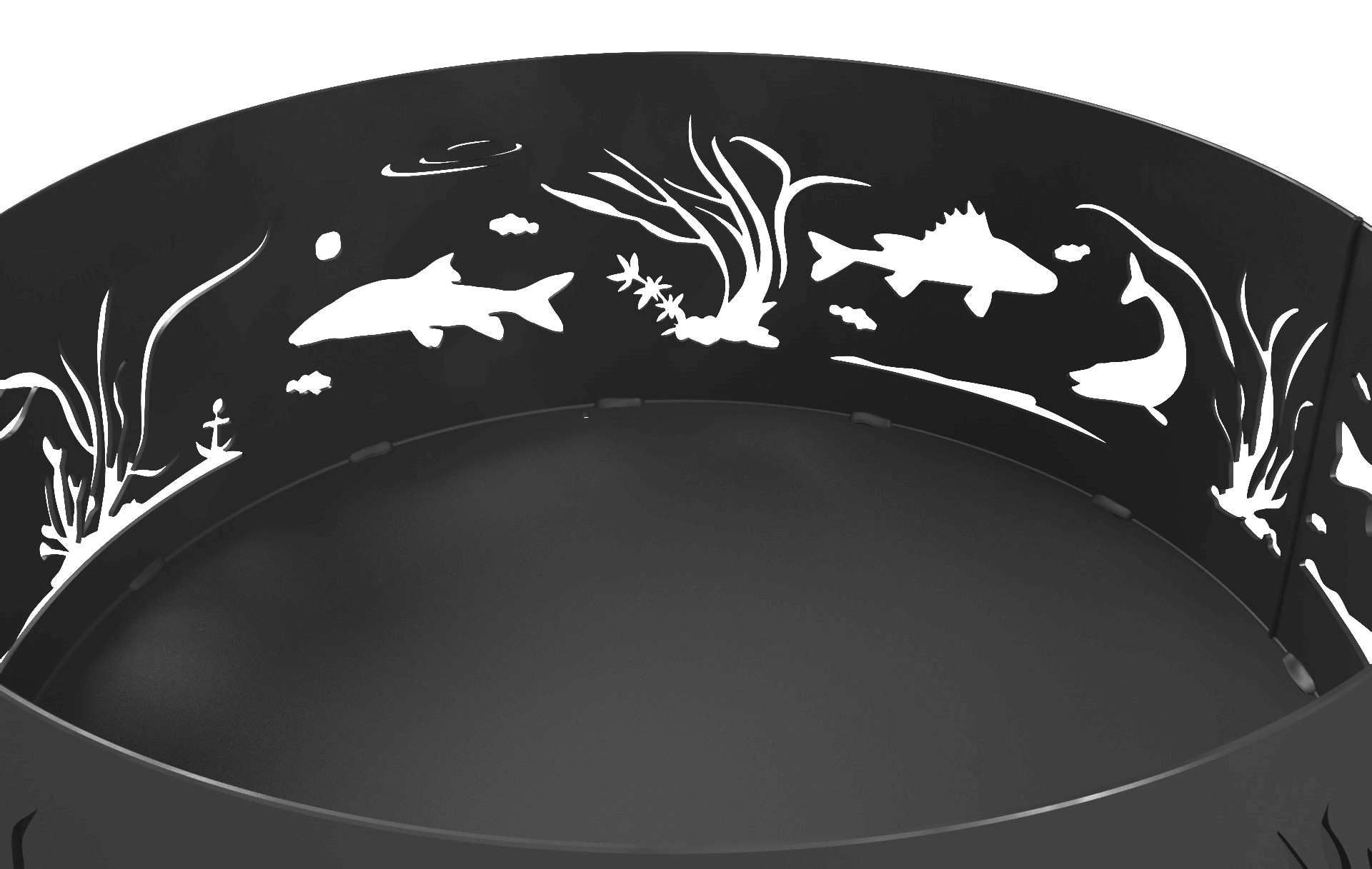 Костровая чаша Рыбы 65 см термостойкая