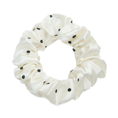 Шелковая резинка для волос, французский горох, черный