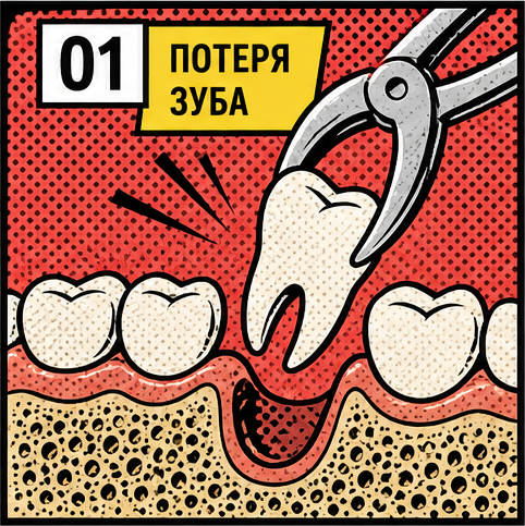 Потеря зуба и изменение костной ткани
