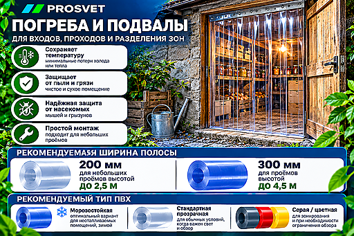 ПВХ-завесы для погребов и подвалов