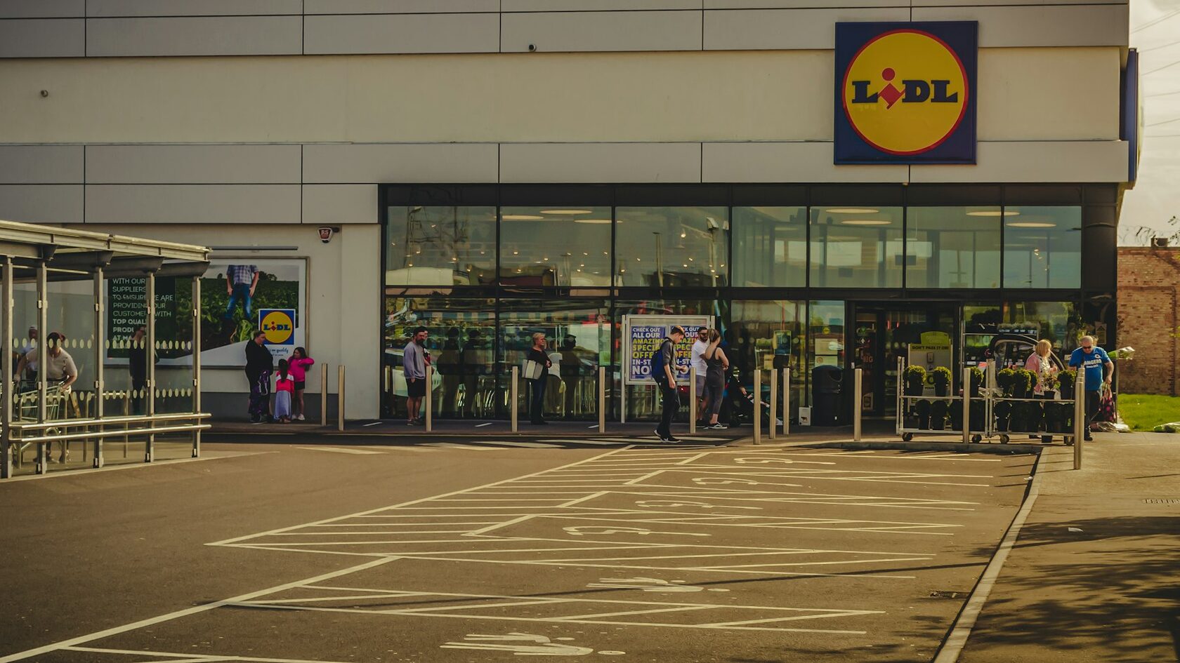 A Lidl store and its car park
