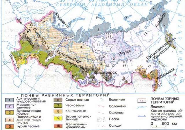 Карта чернозема россии