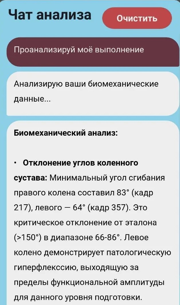 Чат — биомеханический анализ