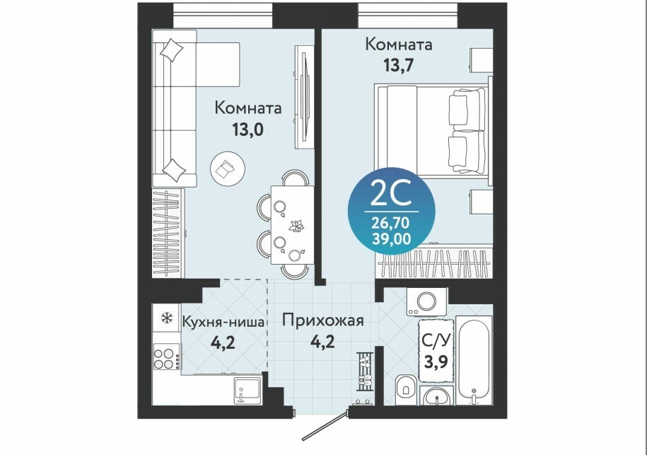 Купить 2 Комнатную Квартиру Южно Чемской Жм