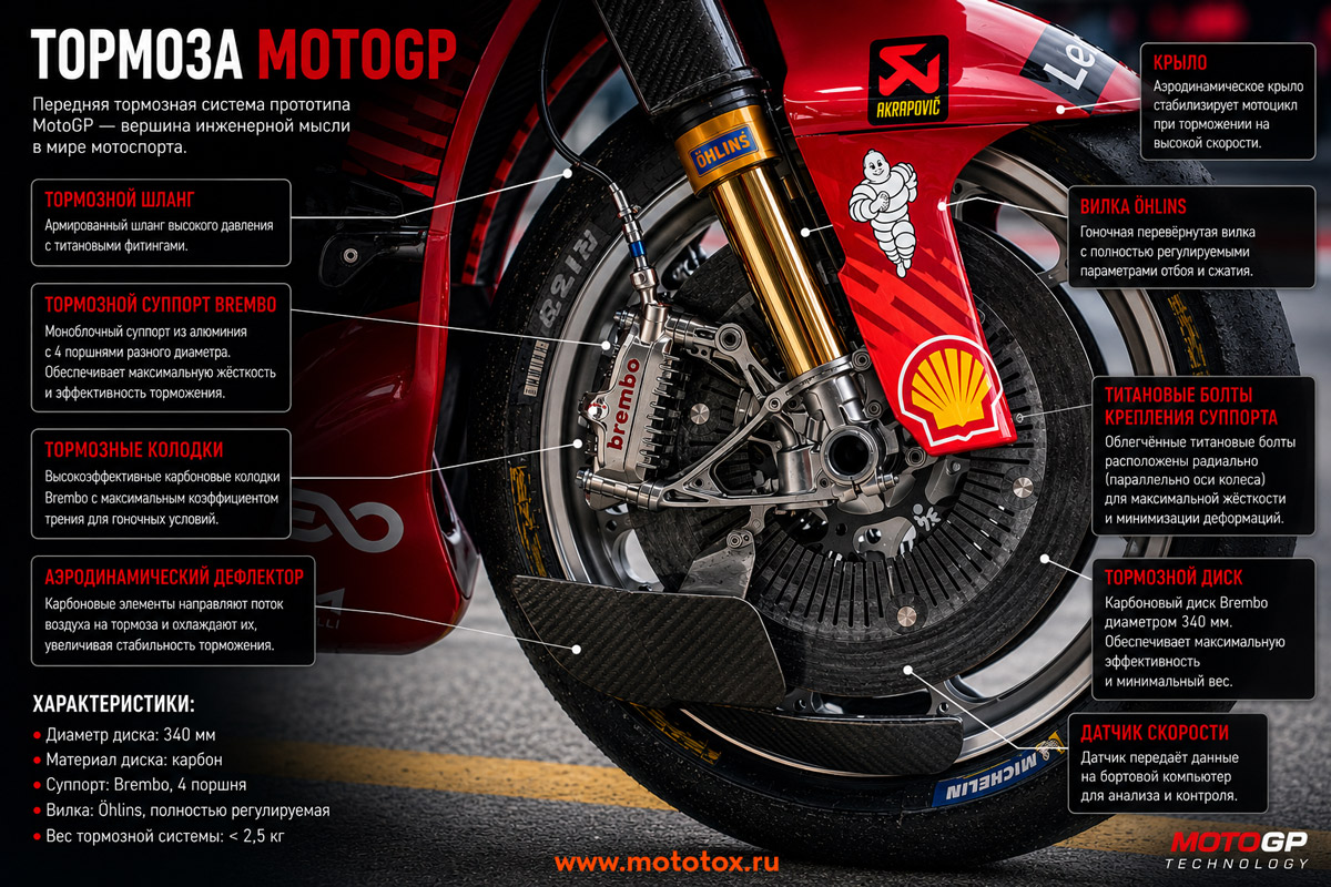 Тормоза MotoGP – инфографика
