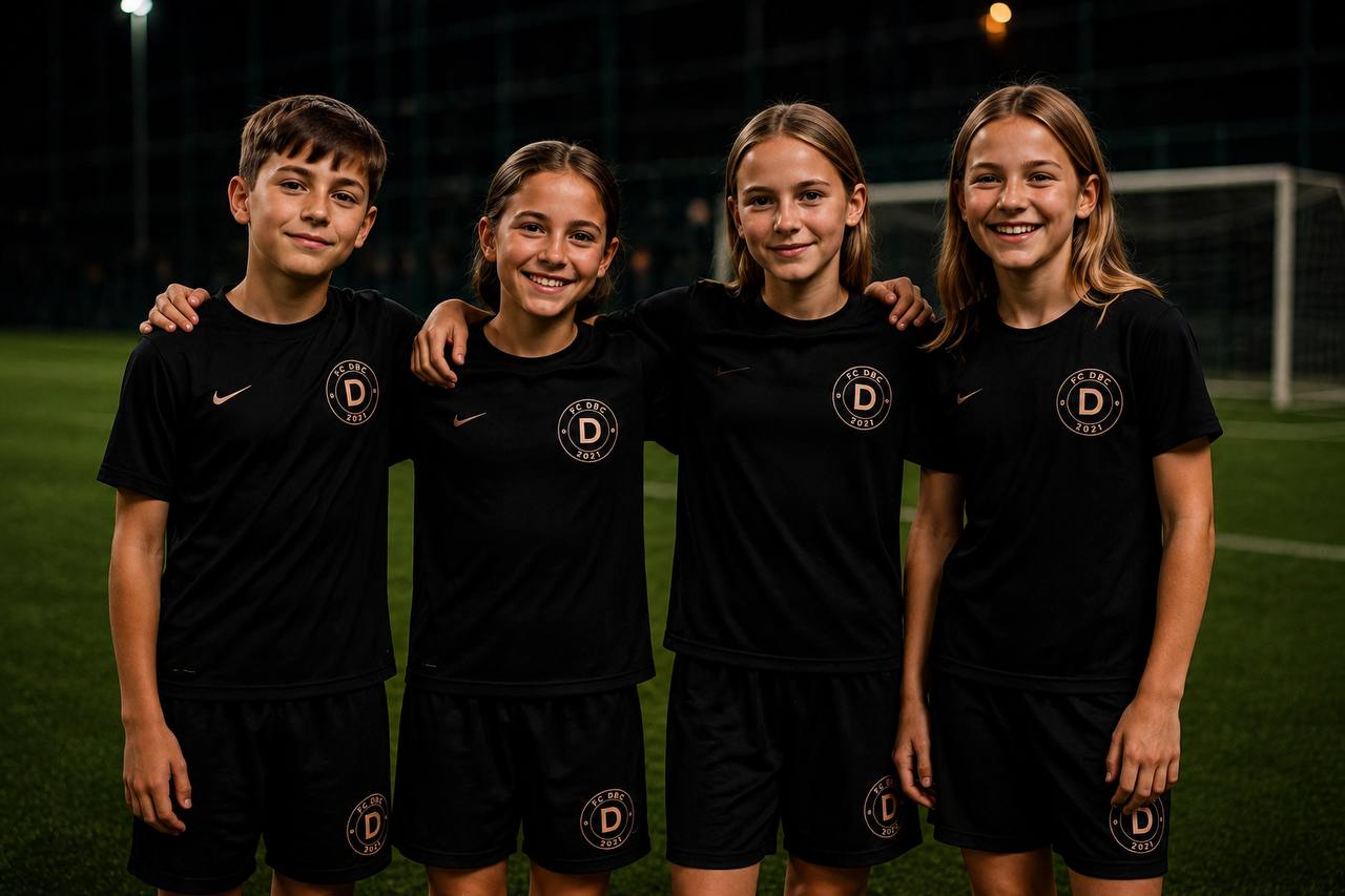 Команда детей в футбольной форме