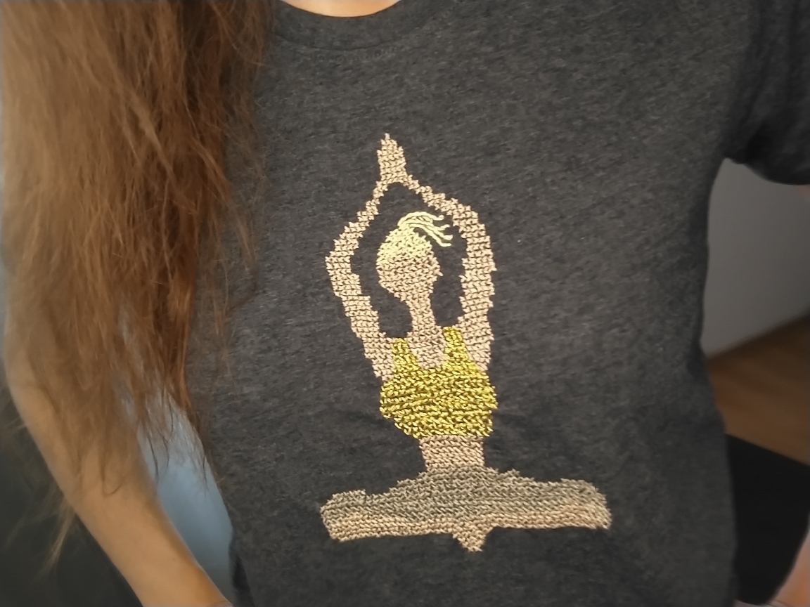 Organic yoga T-shirt Golden Yogini