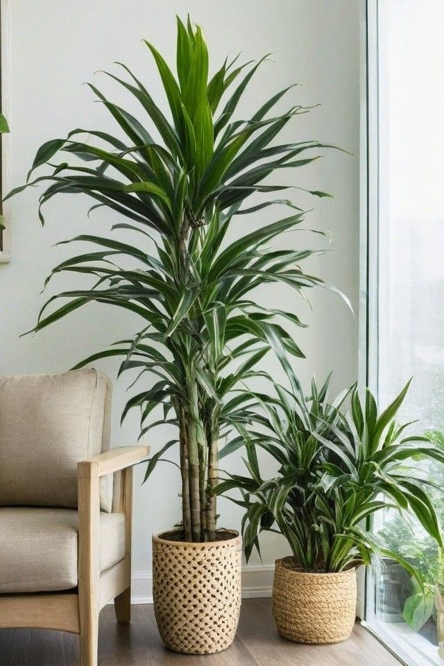 Green indoor plant in pot