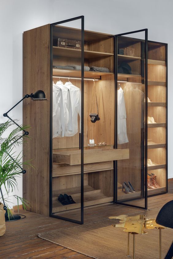 Купить шкаф в стиле лофт LOFT SH037 из металла и дерева на заказ в Москве, дизайнерские шкафы лофт Loft Style