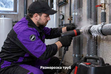 Разморозка труб водоснабжения и канализации