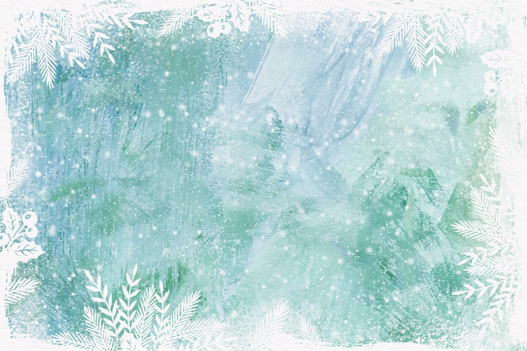 Frozen Glass Winter Watercolour background