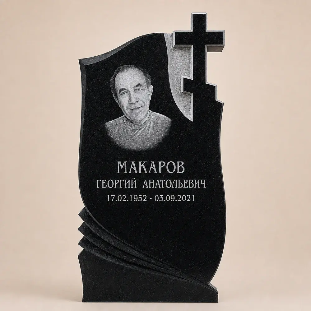 Оформление памятника 120×60 см — работа мастерской № 040