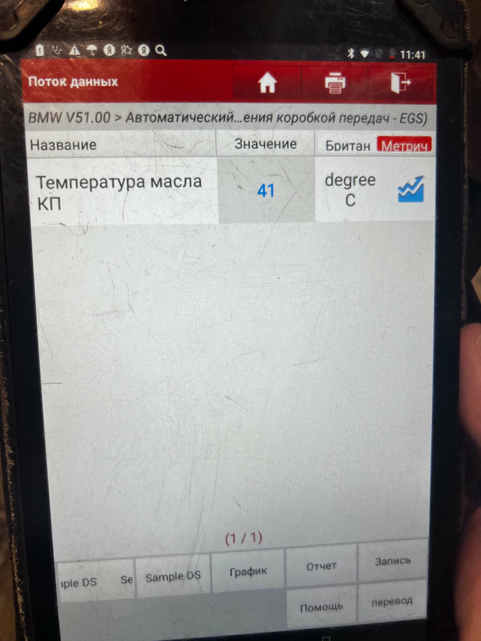 Контроль температуры АКПП BMW X5