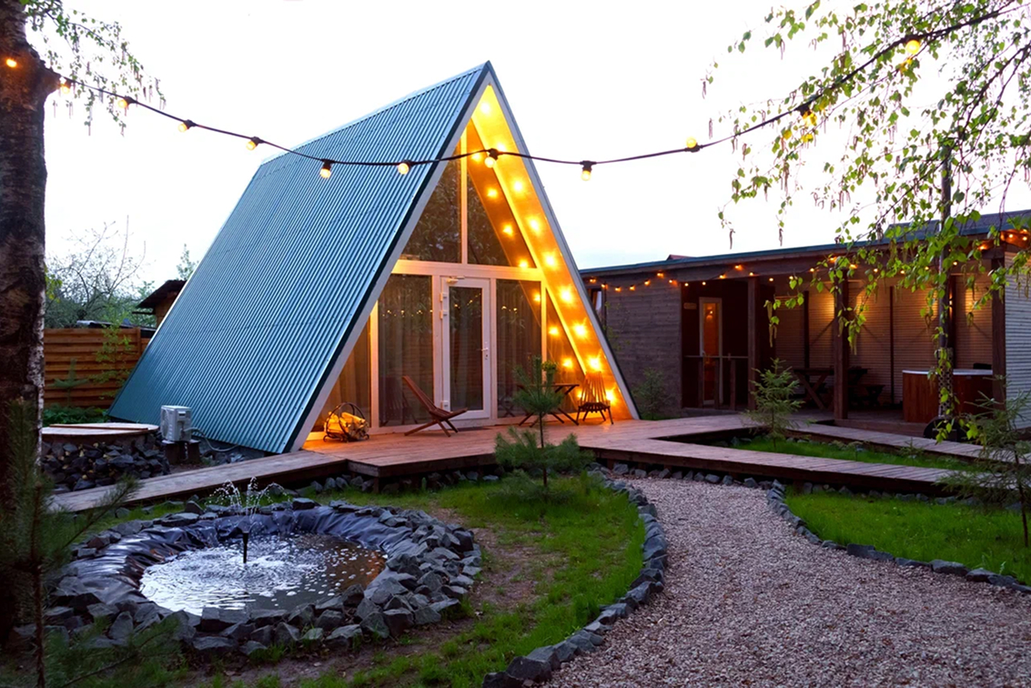 Афрейм хеппи домики для отдыха с баней и купелью