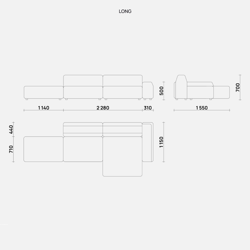 Современный модульный диван Floor Long от Simple Form — стильный и функциональный выбор для вашего интерьера.
