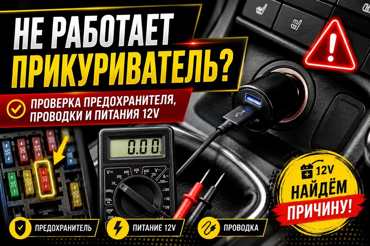 Не работает прикуриватель автомобиля — причины неисправности и диагностика