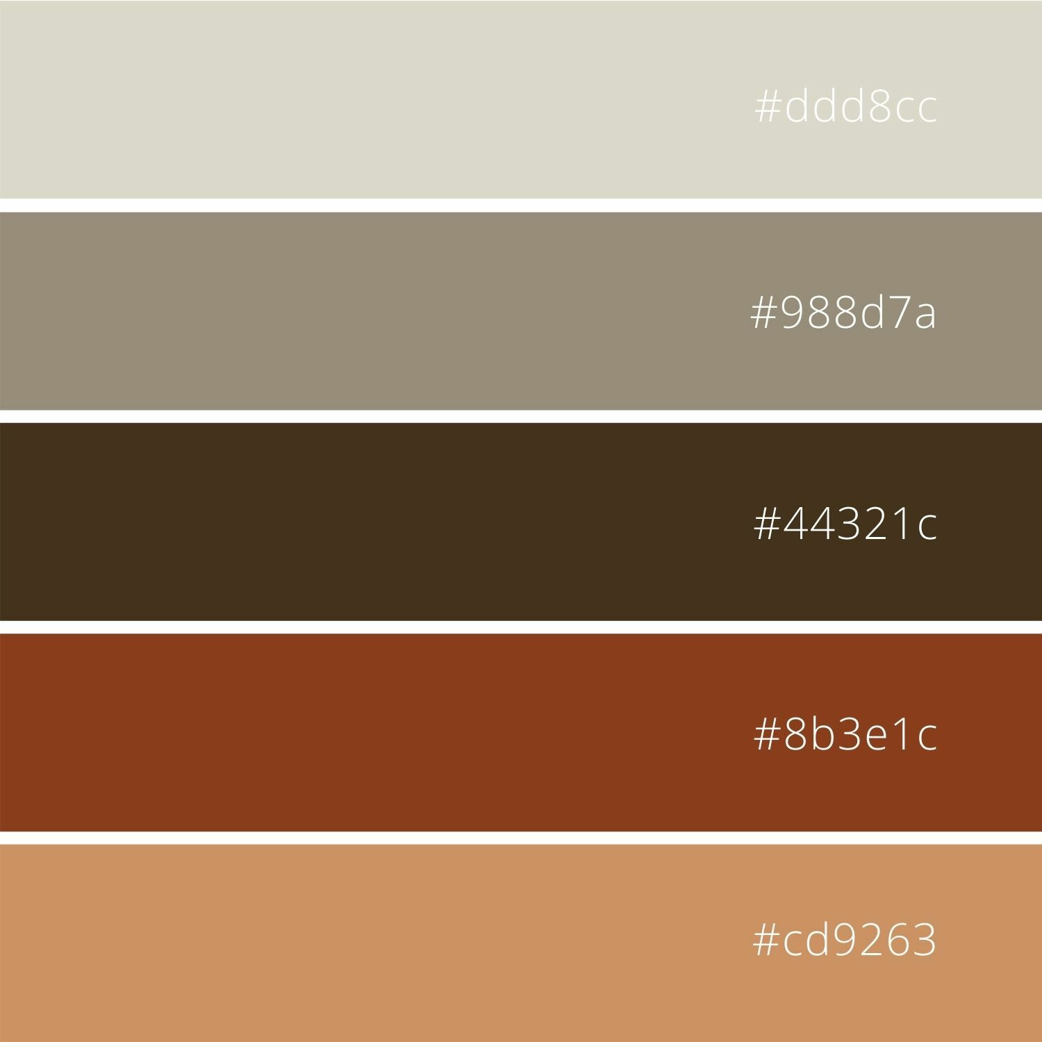 HEX living room palette code