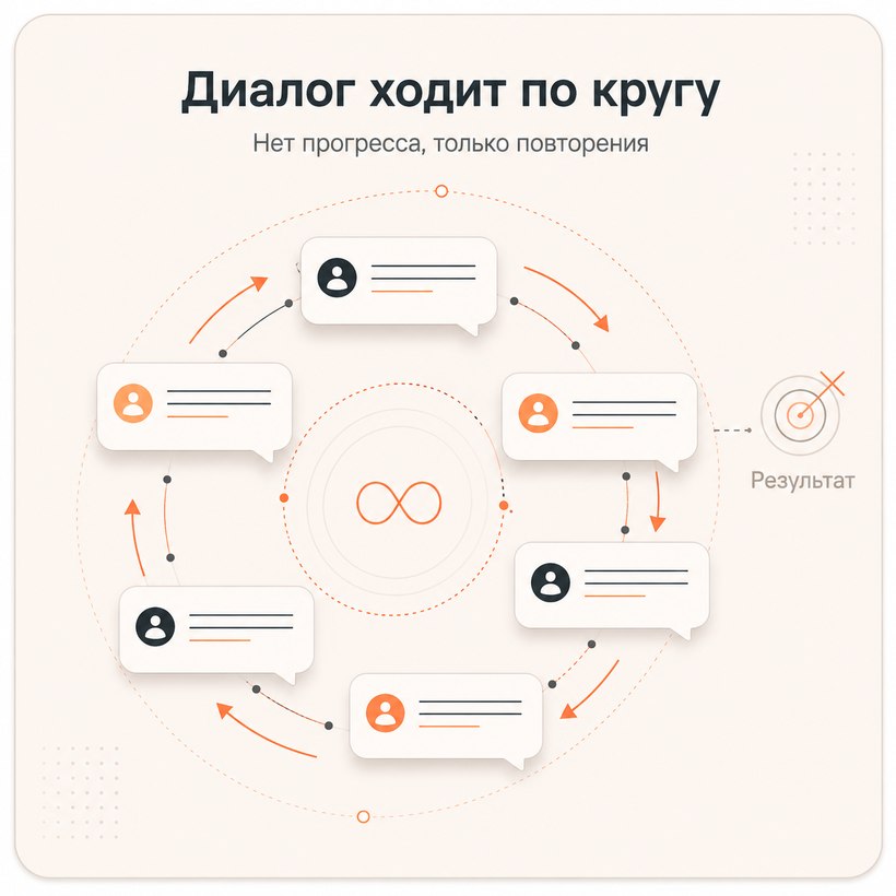 Диалог с агентом ходит по кругу