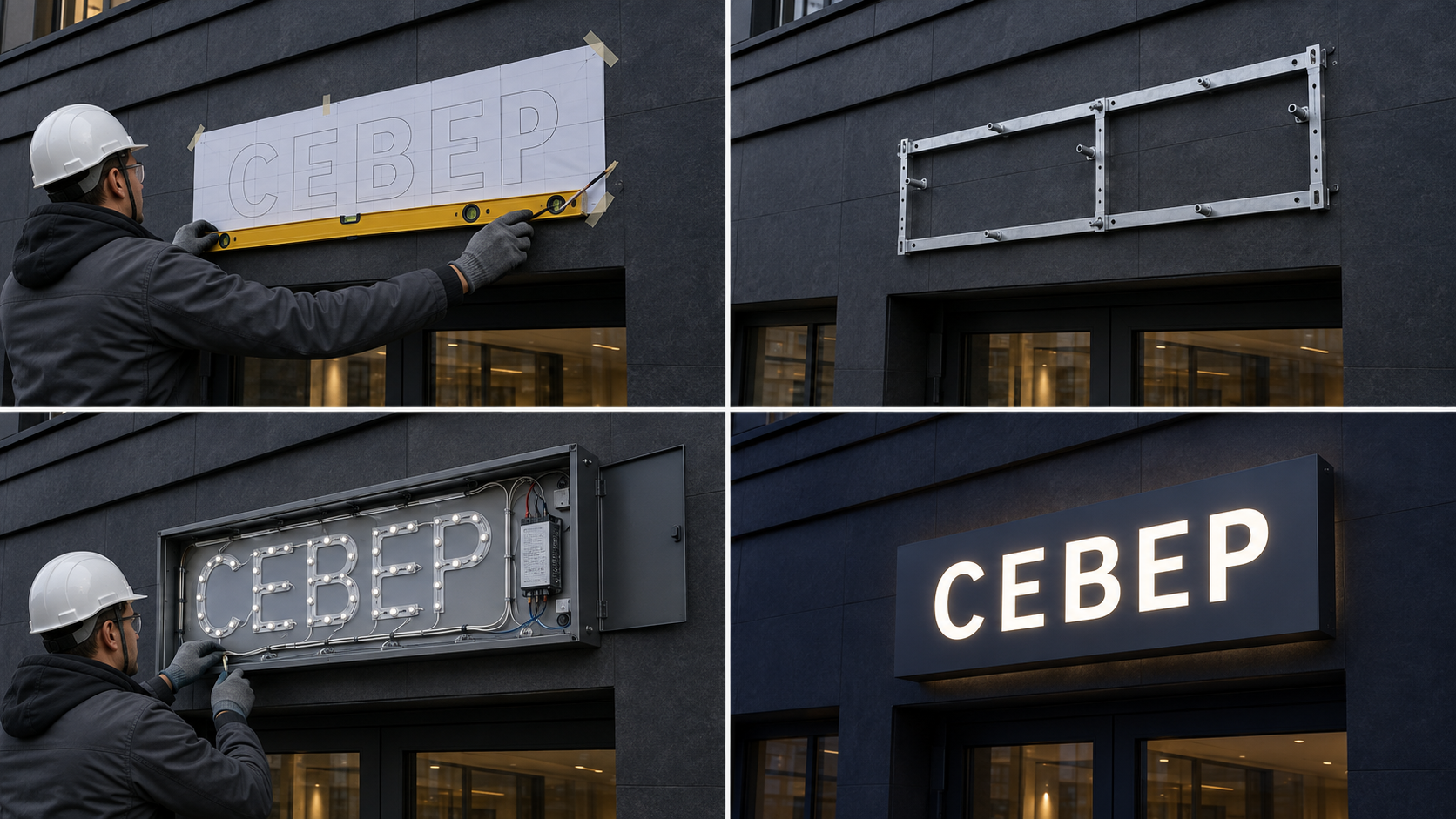 3D Рендер — монтаж светового короба