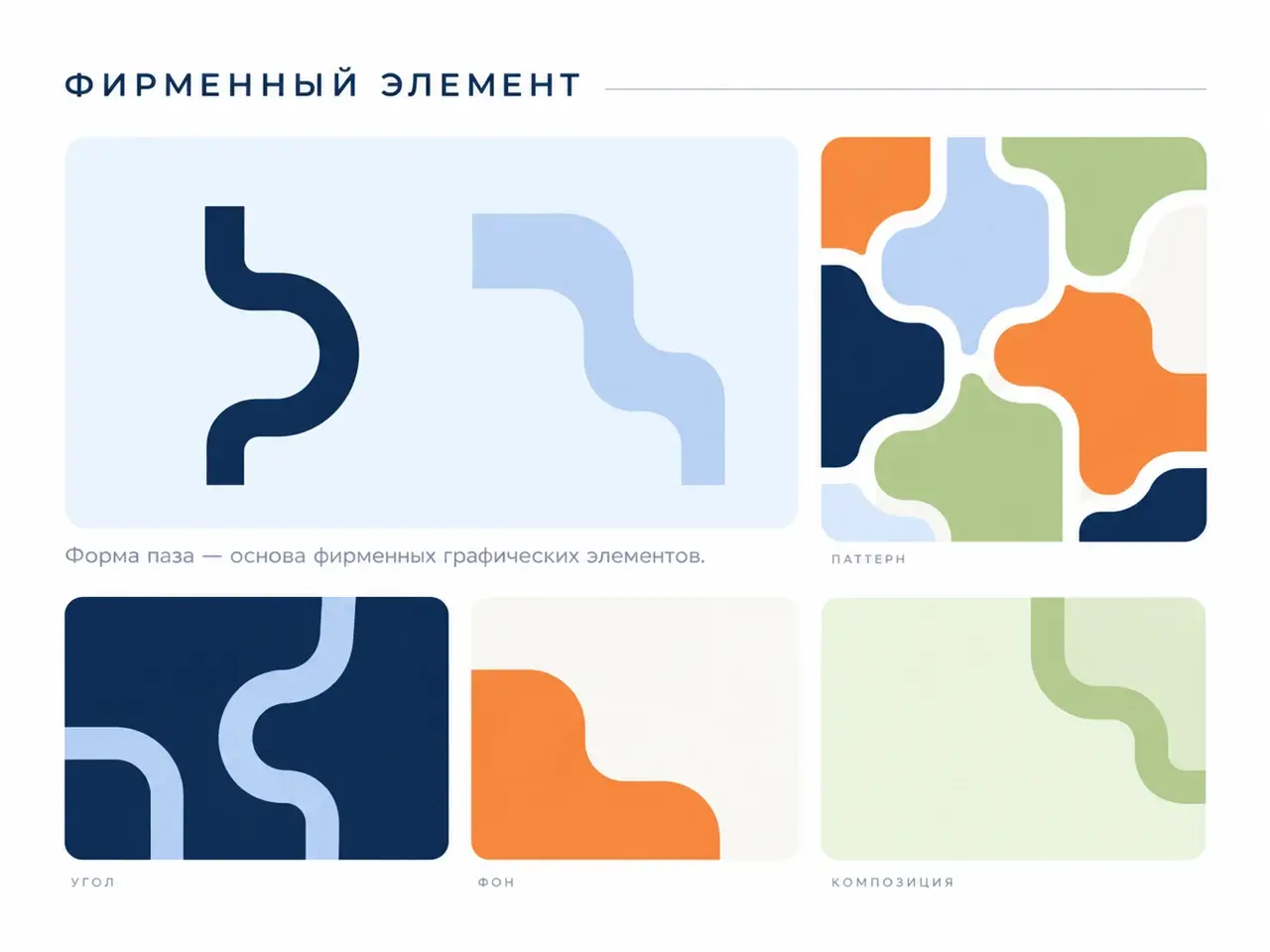 Фирменный графический элемент: форма, паттерн и примеры применения