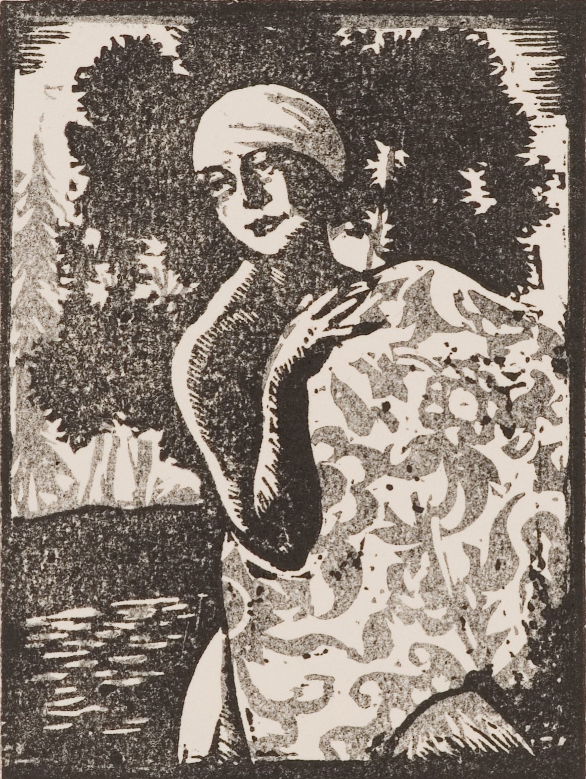 Купальщица с шалью. Из цикла «Купальщицы». 1926 