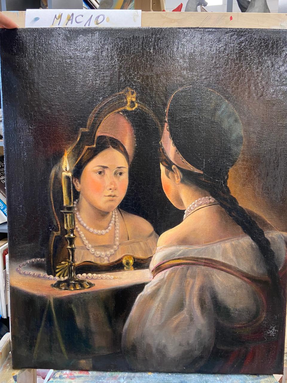 Копия работы Карла Брюллова «Гадающая Светлана»