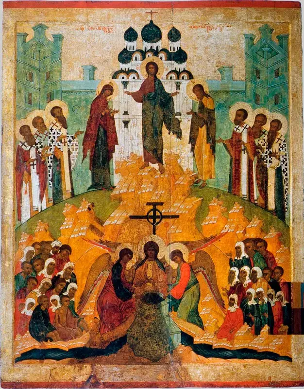 Икона Происхождения честных древ Животворящего Креста Господня