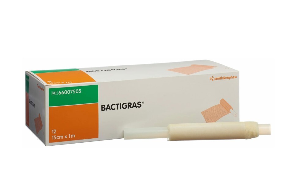 Повязка абсорбирующая марлевая с хлоргексидина ацетатом Bactigras