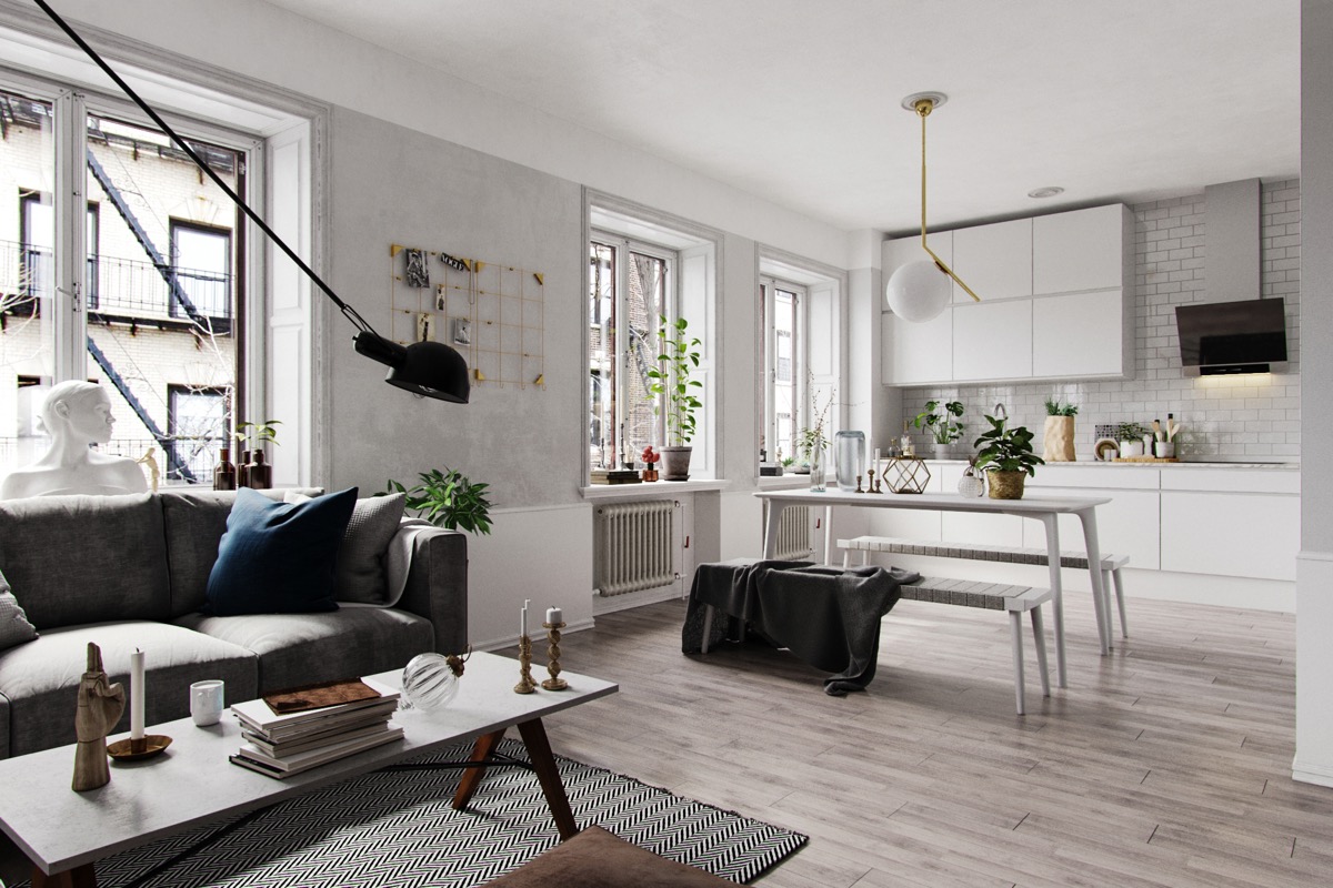 Скандинавский стиль интерьера квартиры 50 квадратных