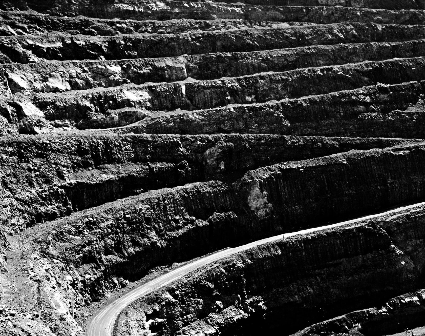 Open-Pit Mine 3. Magnezit. Russia. 4x5 BW Negative. 2012