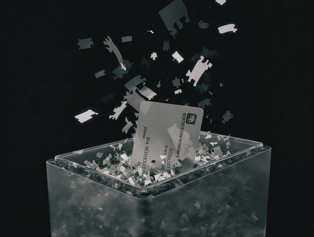 draw photo on the topic of card blocking by banks