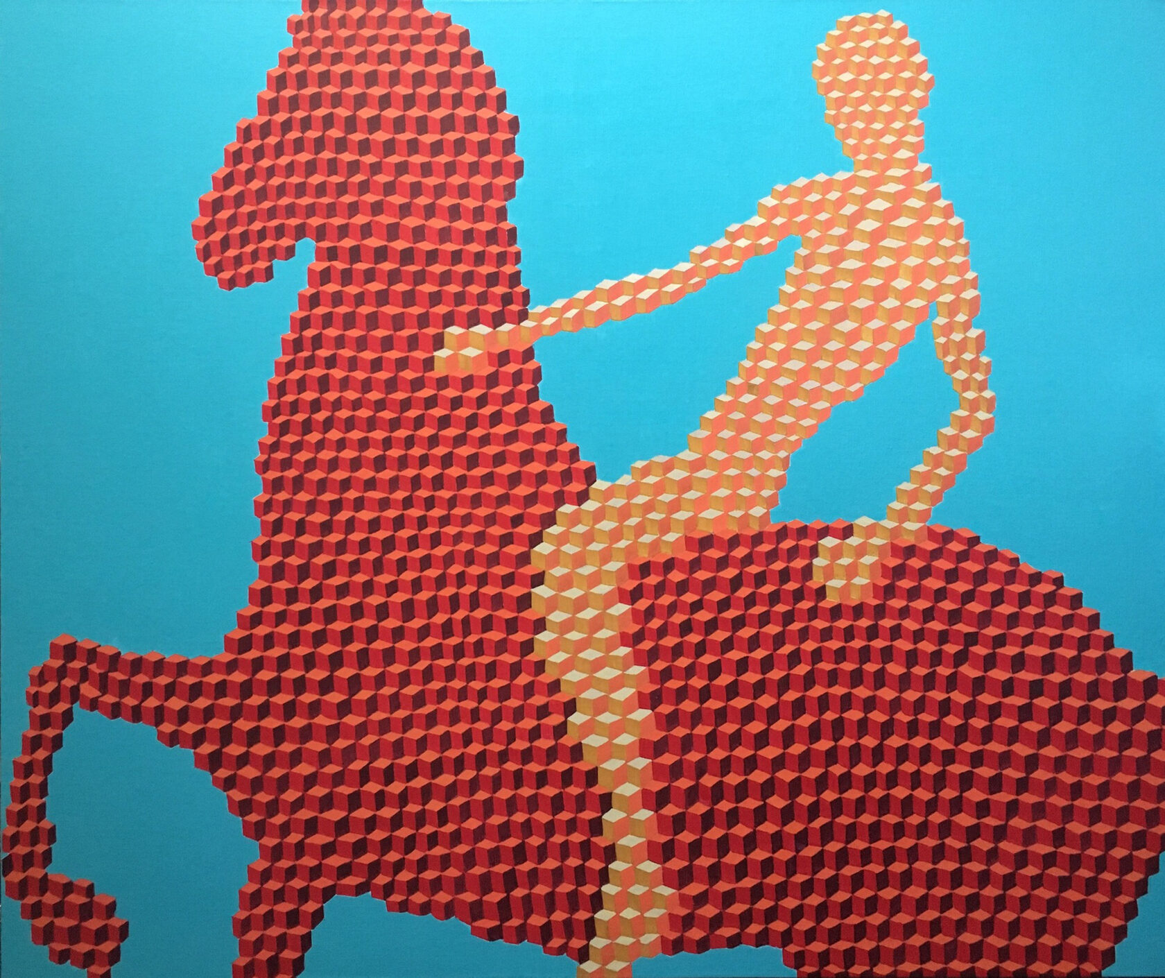 Художник Ира Куб картина Красный конь