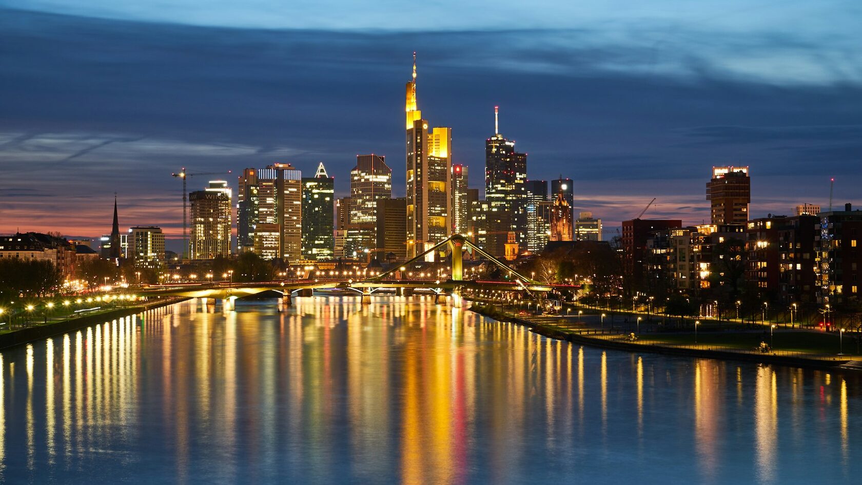Frankfurt am Main at dusk