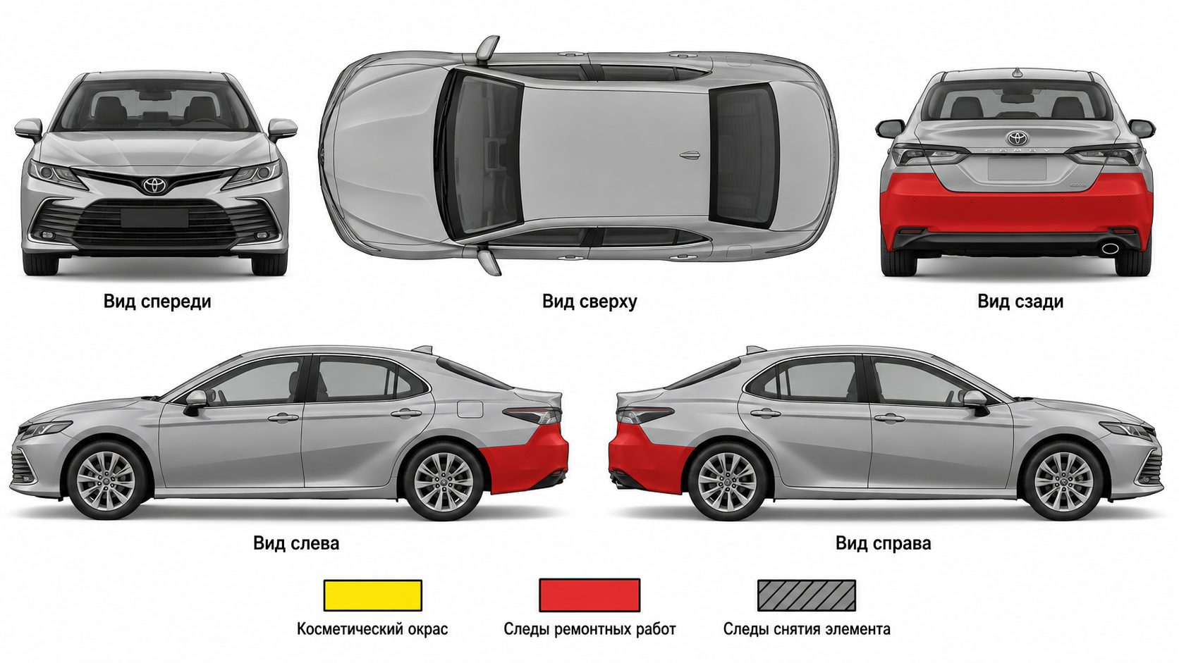 Карта ЛКП Toyota Camry