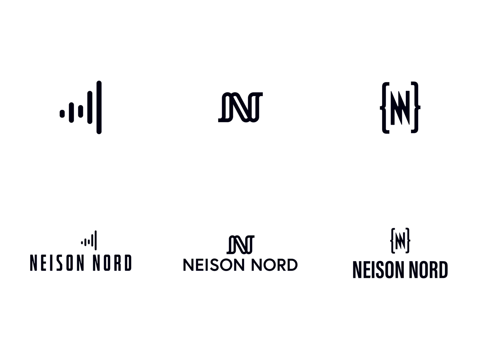 Neison Nord logo design first Sketches