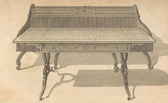 Иллюстрация рабочего стола Томаса Шератона