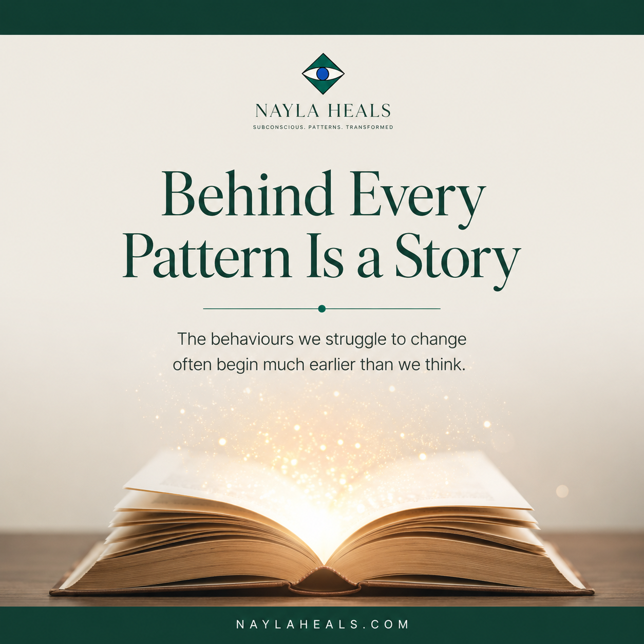 Open book illustration representing the story behind repeating behavioral patterns