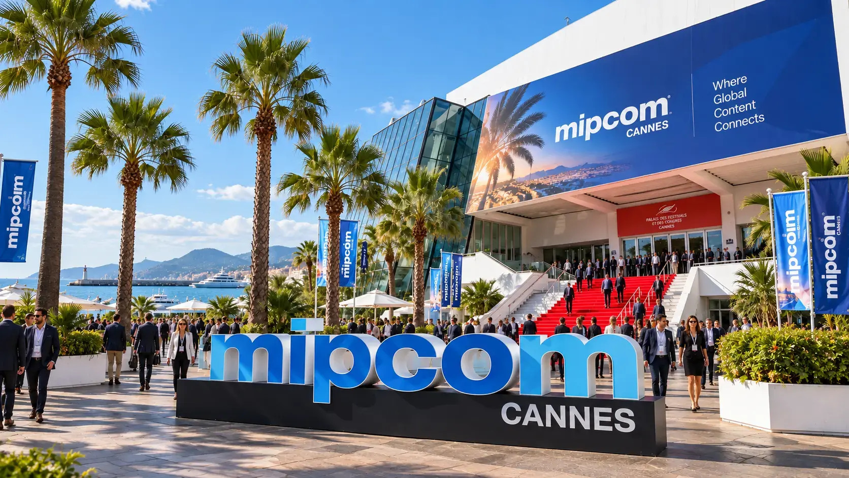 MIPCOM Cannes at the Palais des Festivals on the Croisette