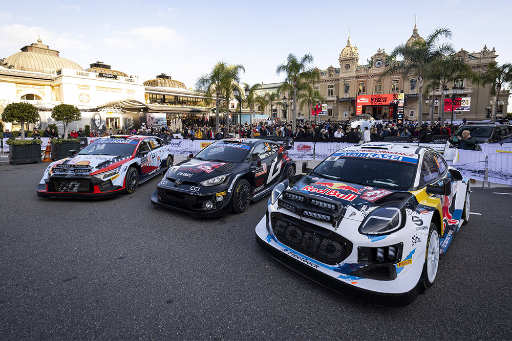 Автомобили участников чемпионата мира на Площади Казино, ралли Монте-Карло 2024/Фото: Toyota Gazoo Racing WRT